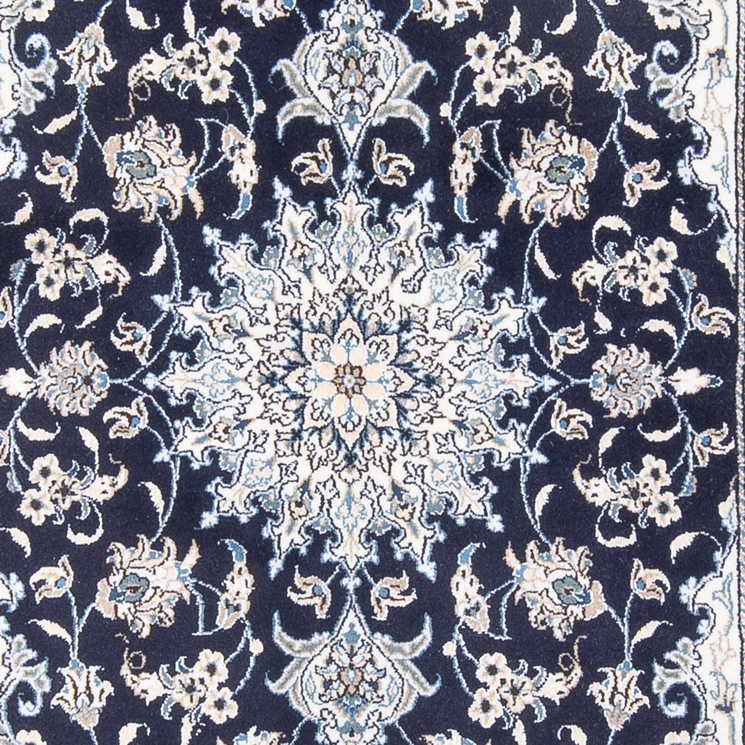 Tapis persan - Nain - Royal - 208 x 146 cm - bleu foncé