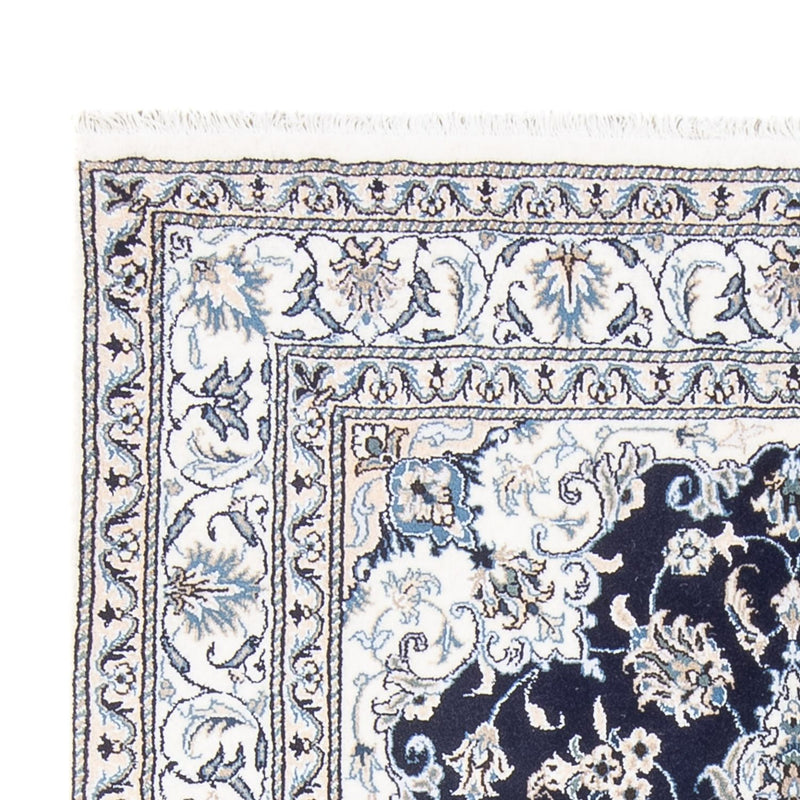 Tapis persan - Nain - Royal - 208 x 146 cm - bleu foncé
