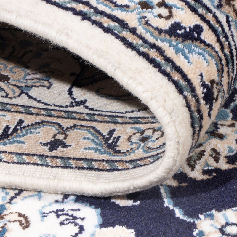 Tapis persan - Nain - Royal - 208 x 146 cm - bleu foncé