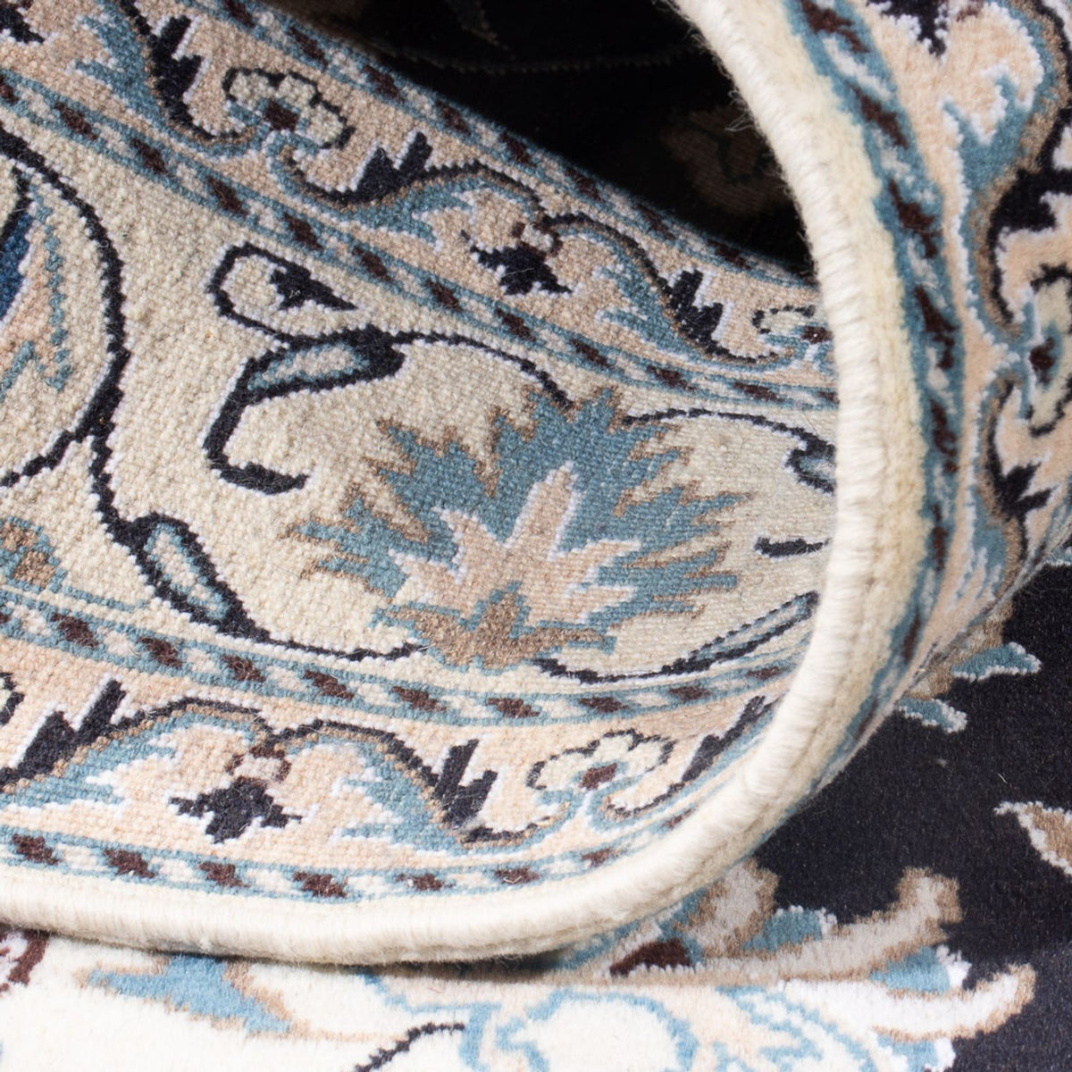 Tapis persan - Nain - Royal - 192 x 148 cm - bleu foncé