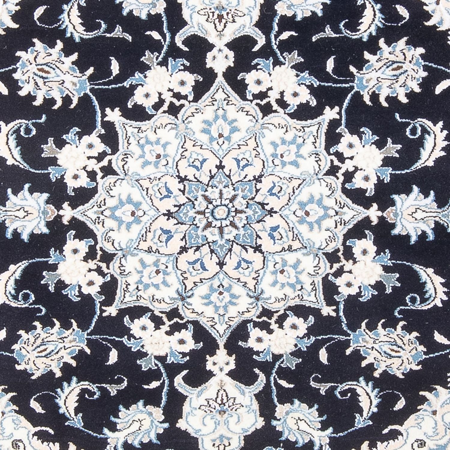 Tapis persan - Nain - Royal - 195 x 148 cm - bleu foncé
