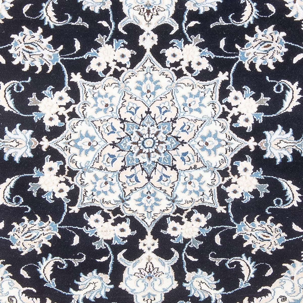 Tapis persan - Nain - Royal - 195 x 148 cm - bleu foncé