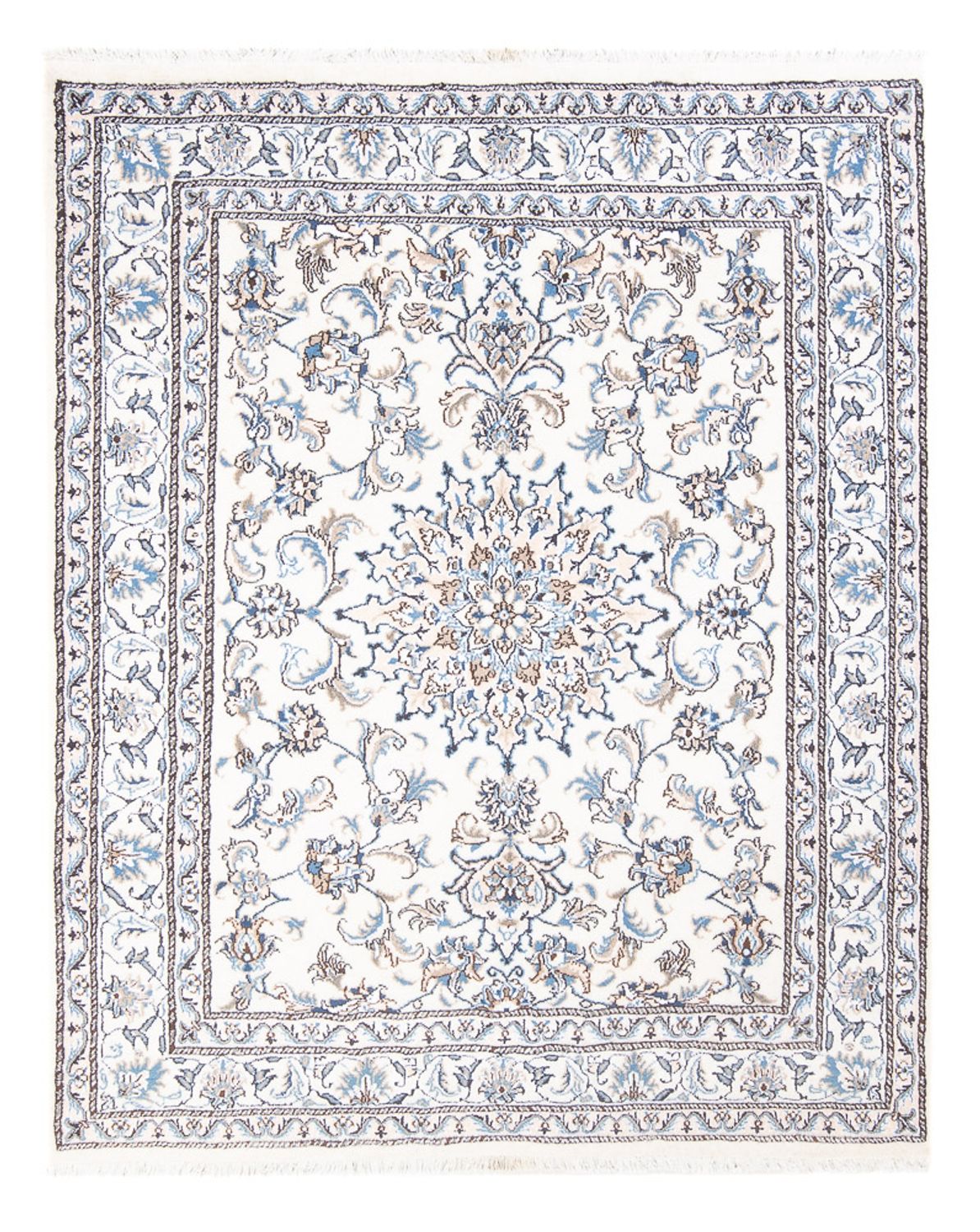 Tapis persan - Nain - Royal - 197 x 149 cm - crème