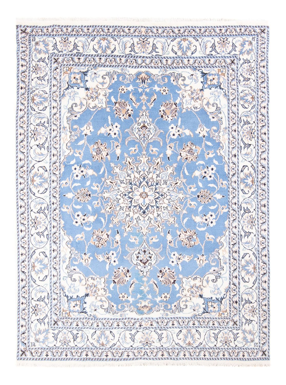 Tapis persan - Nain - Royal - 202 x 150 cm - bleu clair