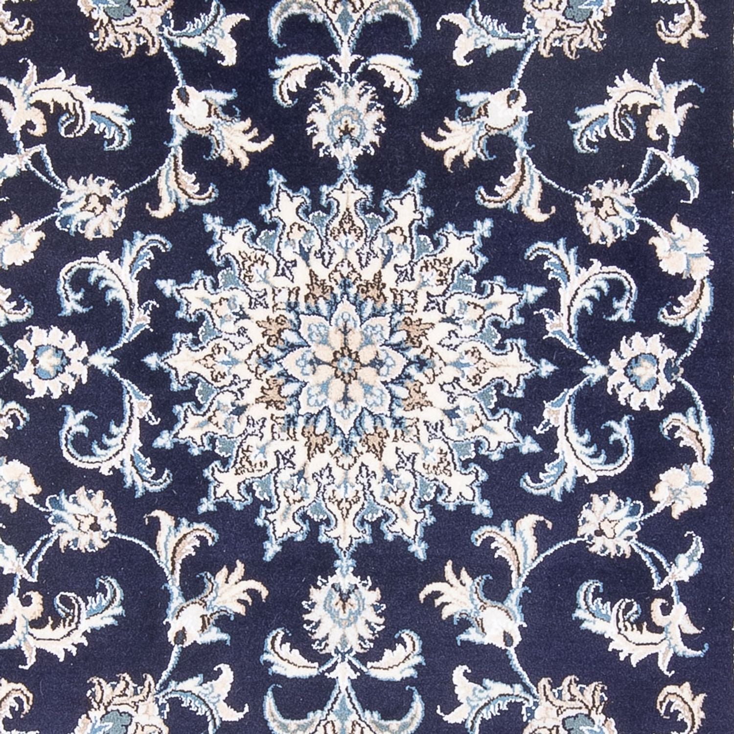 Tapis persan - Nain - Royal - 209 x 146 cm - bleu foncé