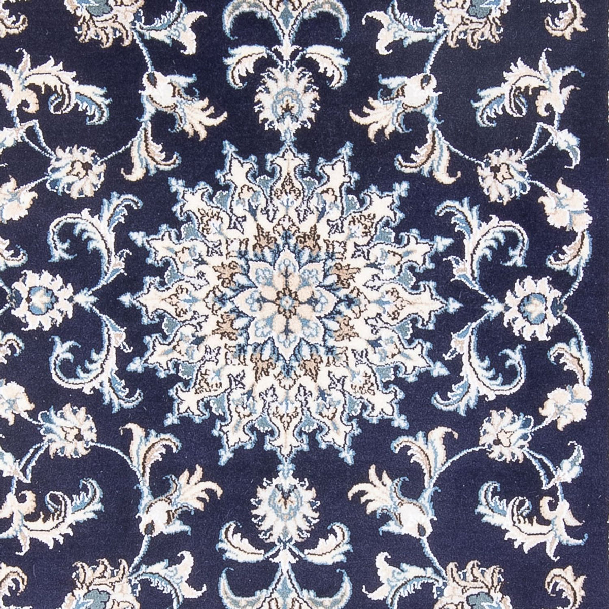 Tapis persan - Nain - Royal - 209 x 146 cm - bleu foncé