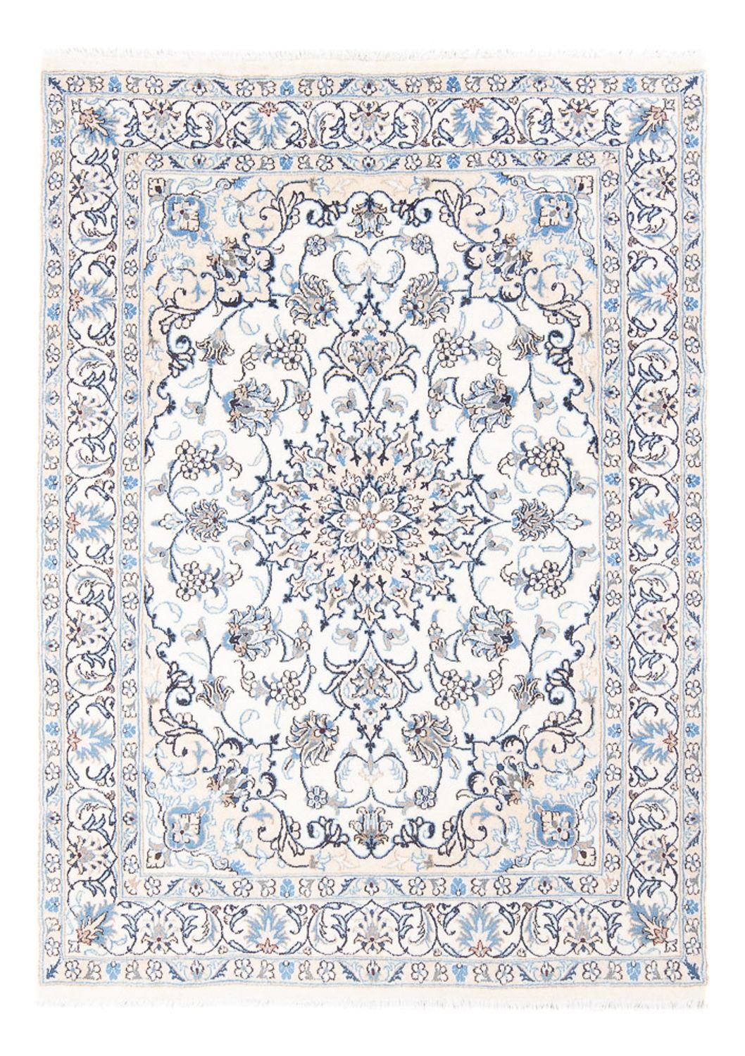 Tapis persan - Nain - Royal - 200 x 143 cm - crème