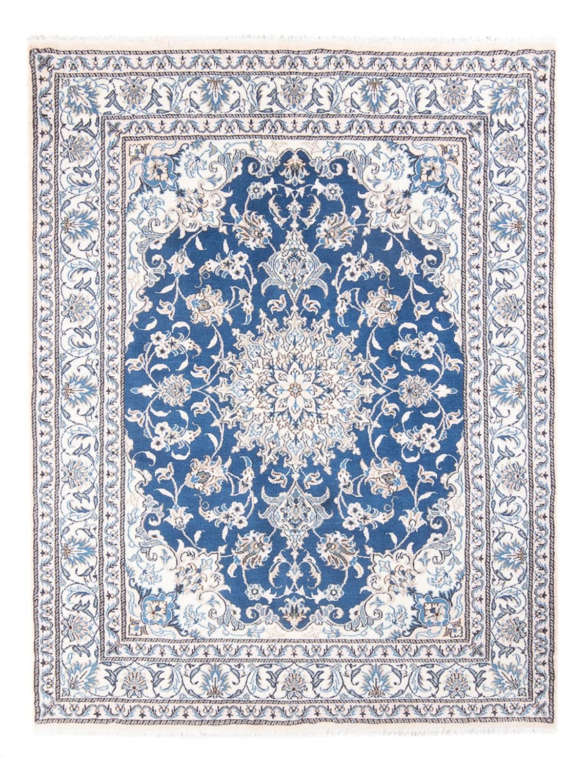 Tapis persan - Nain - Royal - 194 x 147 cm - bleu