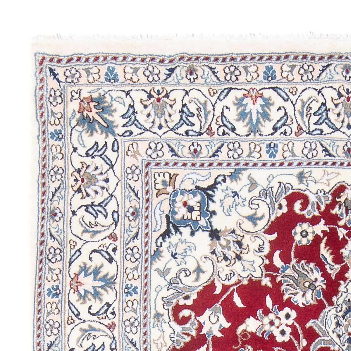 Tapis persan - Nain - Royal - 197 x 142 cm - rouge