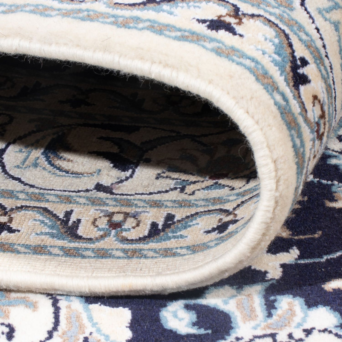 Tapis persan - Nain - Royal - 202 x 156 cm - bleu foncé