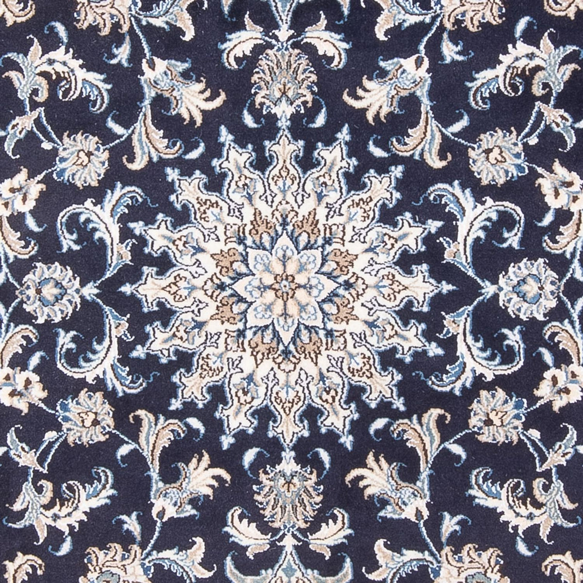 Tapis persan - Nain - Royal - 200 x 146 cm - bleu foncé