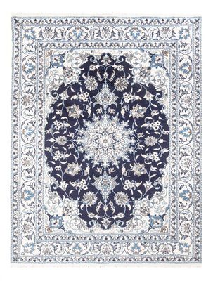 Tapis persan - Nain - Royal - 200 x 147 cm - bleu foncé
