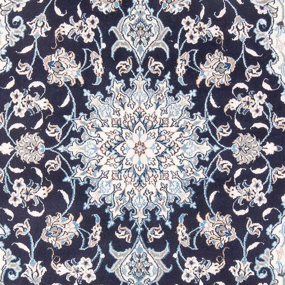 Tapis persan - Nain - Royal - 198 x 150 cm - bleu foncé