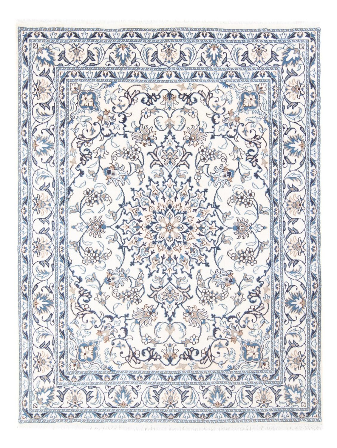 Tapis persan - Nain - Royal - 202 x 149 cm - crème