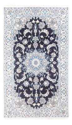 Tapis persan - Nain - 200 x 115 cm - bleu foncé