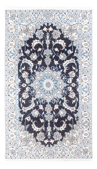 Tapis persan - Nain - 200 x 115 cm - bleu foncé