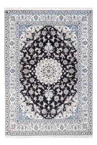 Tapis persan - Nain - 234 x 166 cm - bleu foncé