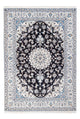 Tapis persan - Nain - 234 x 166 cm - bleu foncé