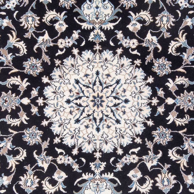 Tapis persan - Nain - 234 x 166 cm - bleu foncé
