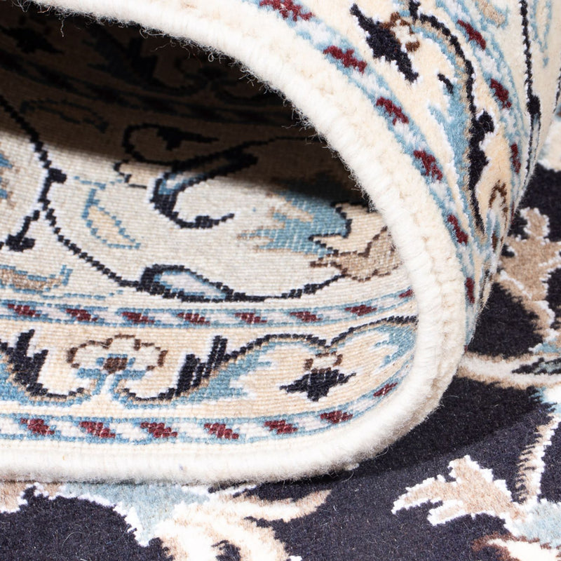 Tapis persan - Nain - 234 x 166 cm - bleu foncé
