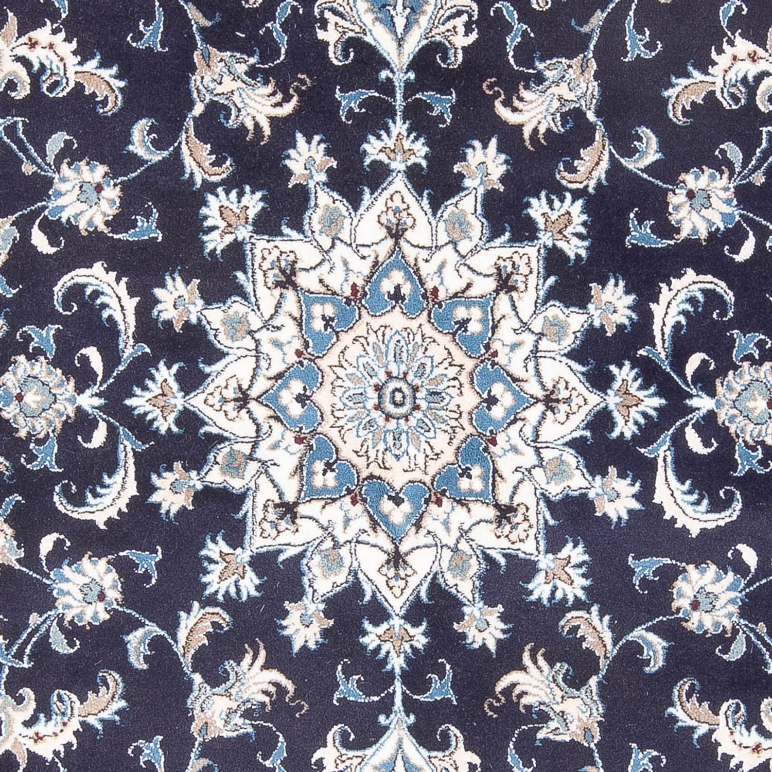 Tapis persan - Nain - 232 x 168 cm - bleu foncé