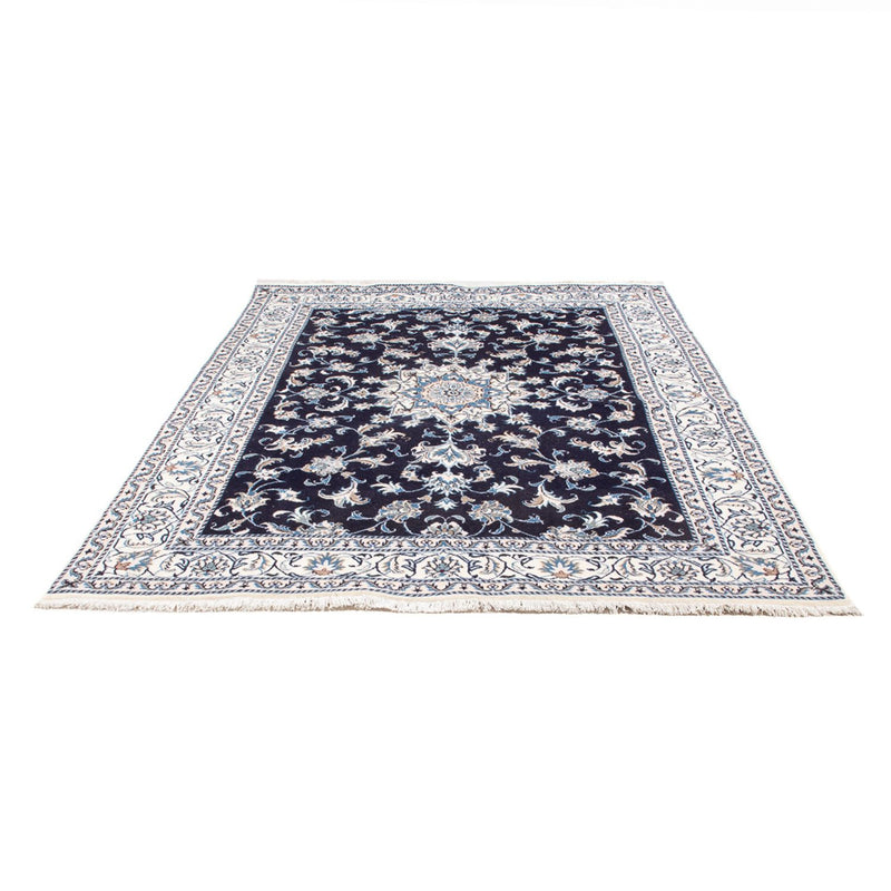 Tapis persan - Nain - 232 x 168 cm - bleu foncé