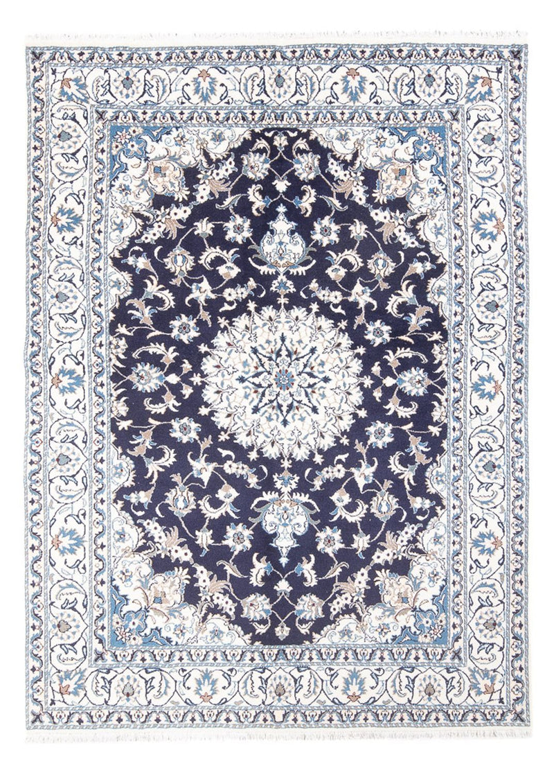 Tapis persan - Nain - 235 x 167 cm - bleu foncé