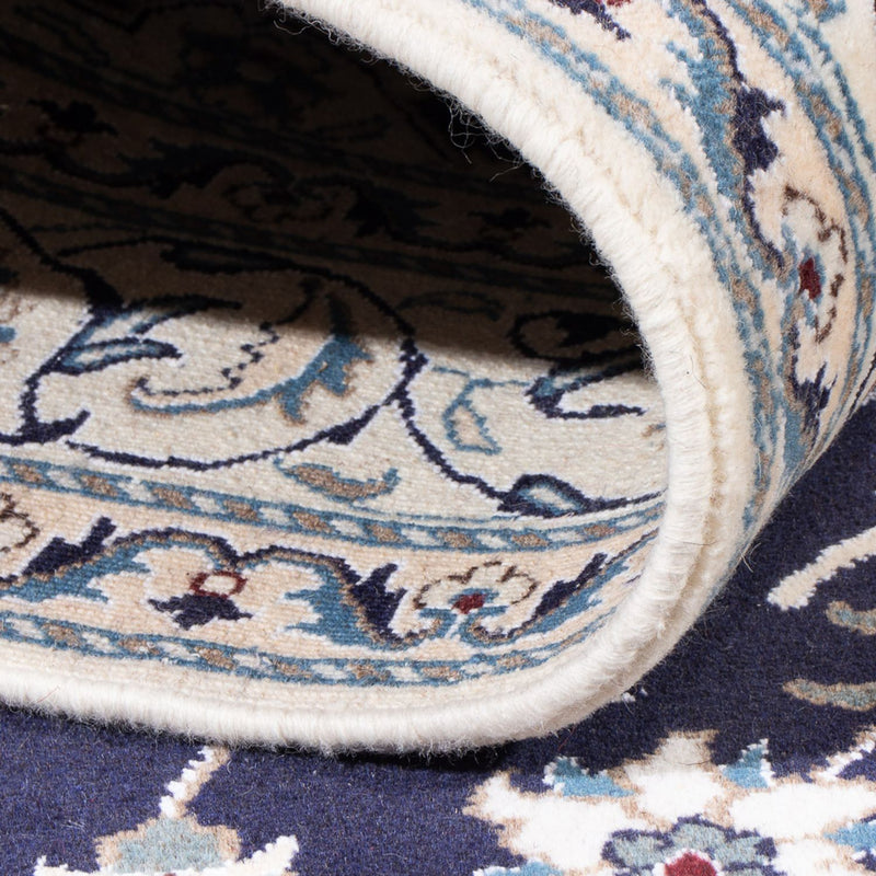 Tapis persan - Nain - 235 x 167 cm - bleu foncé