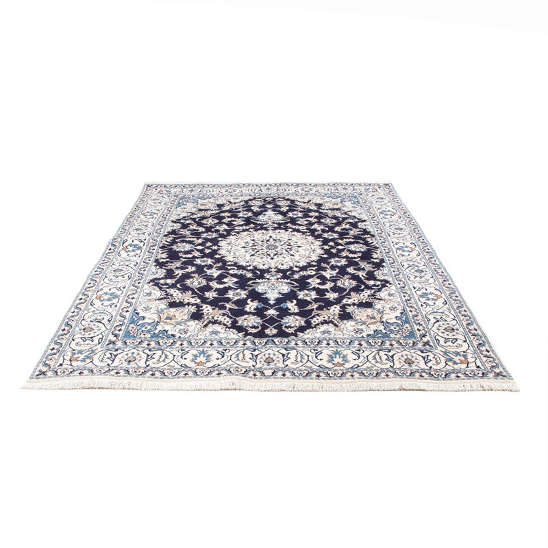 Tapis persan - Nain - 235 x 167 cm - bleu foncé