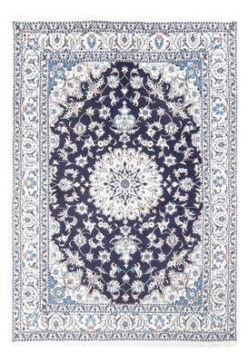 Tapis persan - Nain - 226 x 167 cm - bleu foncé