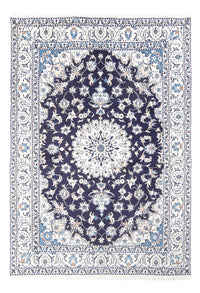 Tapis persan - Nain - 226 x 167 cm - bleu foncé