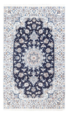 Tapis persan - Nain - 200 x 120 cm - bleu foncé