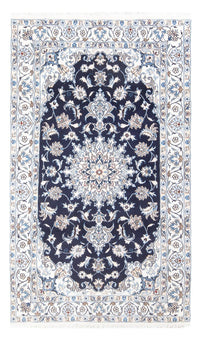 Tapis persan - Nain - 200 x 120 cm - bleu foncé