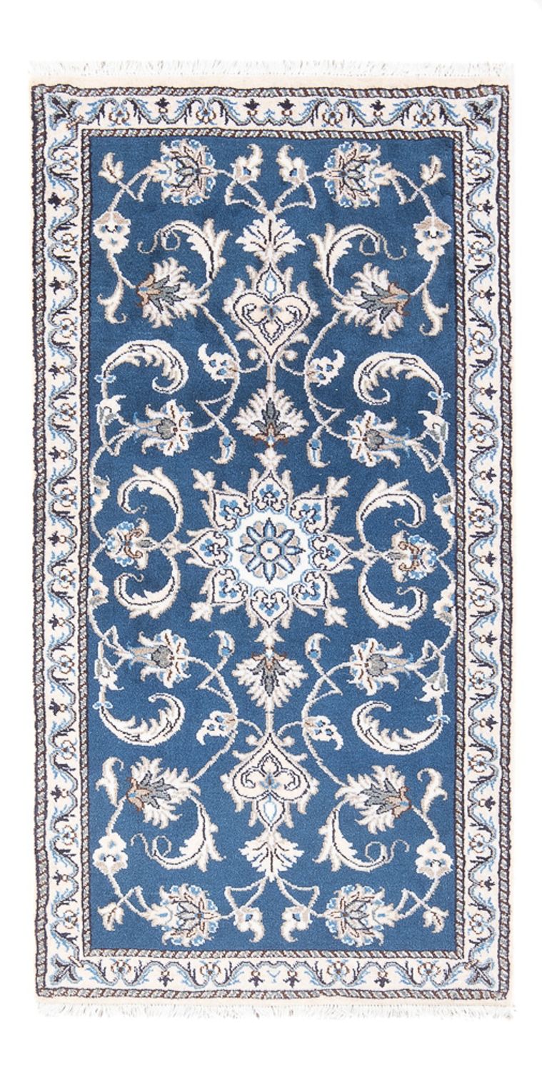 Tapis persan - Nain - 140 x 70 cm - bleu