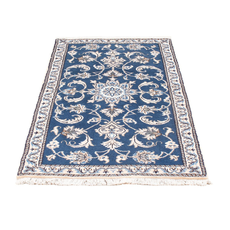 Tapis persan - Nain - 140 x 70 cm - bleu