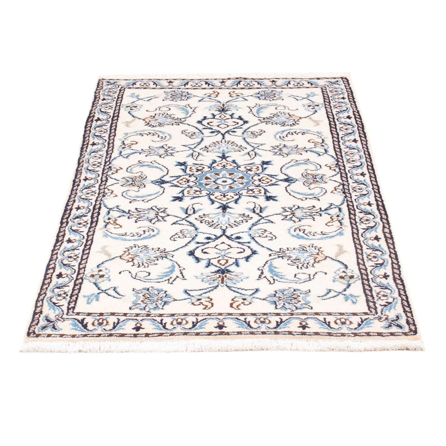 Tapis persan - Nain - 132 x 70 cm - crème