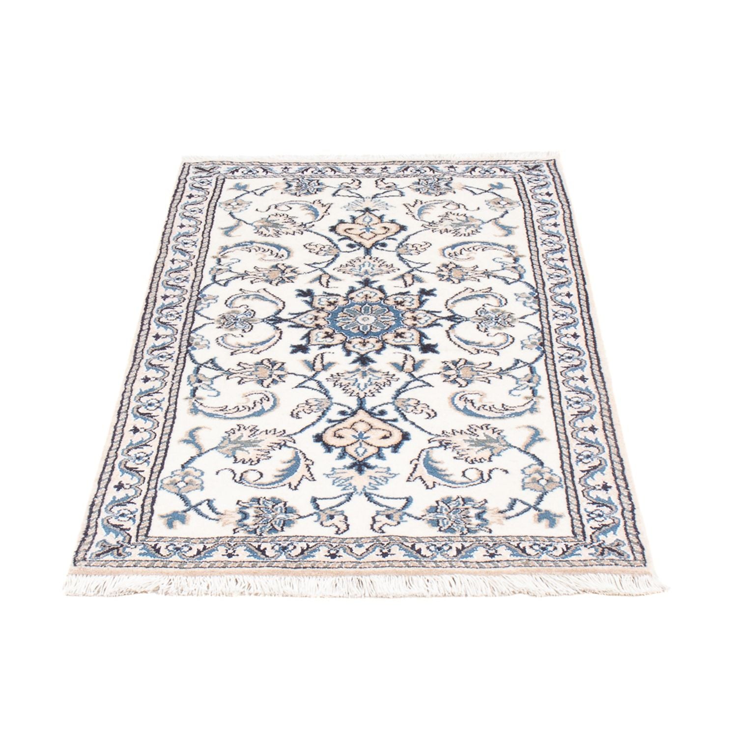 Tapis persan - Nain - 136 x 68 cm - crème