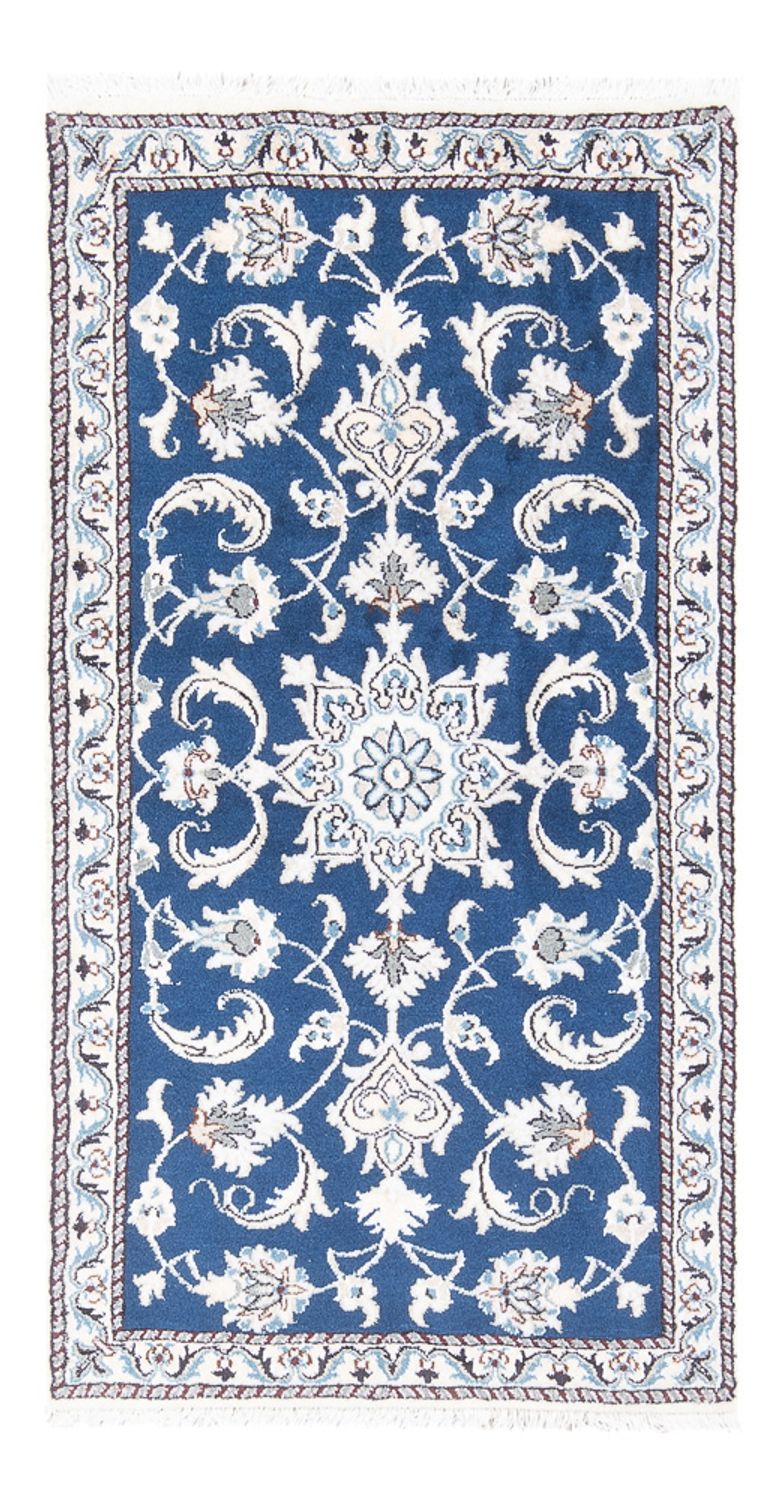 Tapis persan - Nain - 140 x 70 cm - bleu
