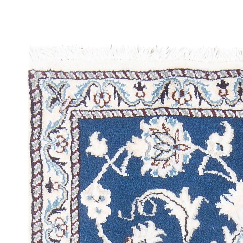 Tapis persan - Nain - 140 x 70 cm - bleu