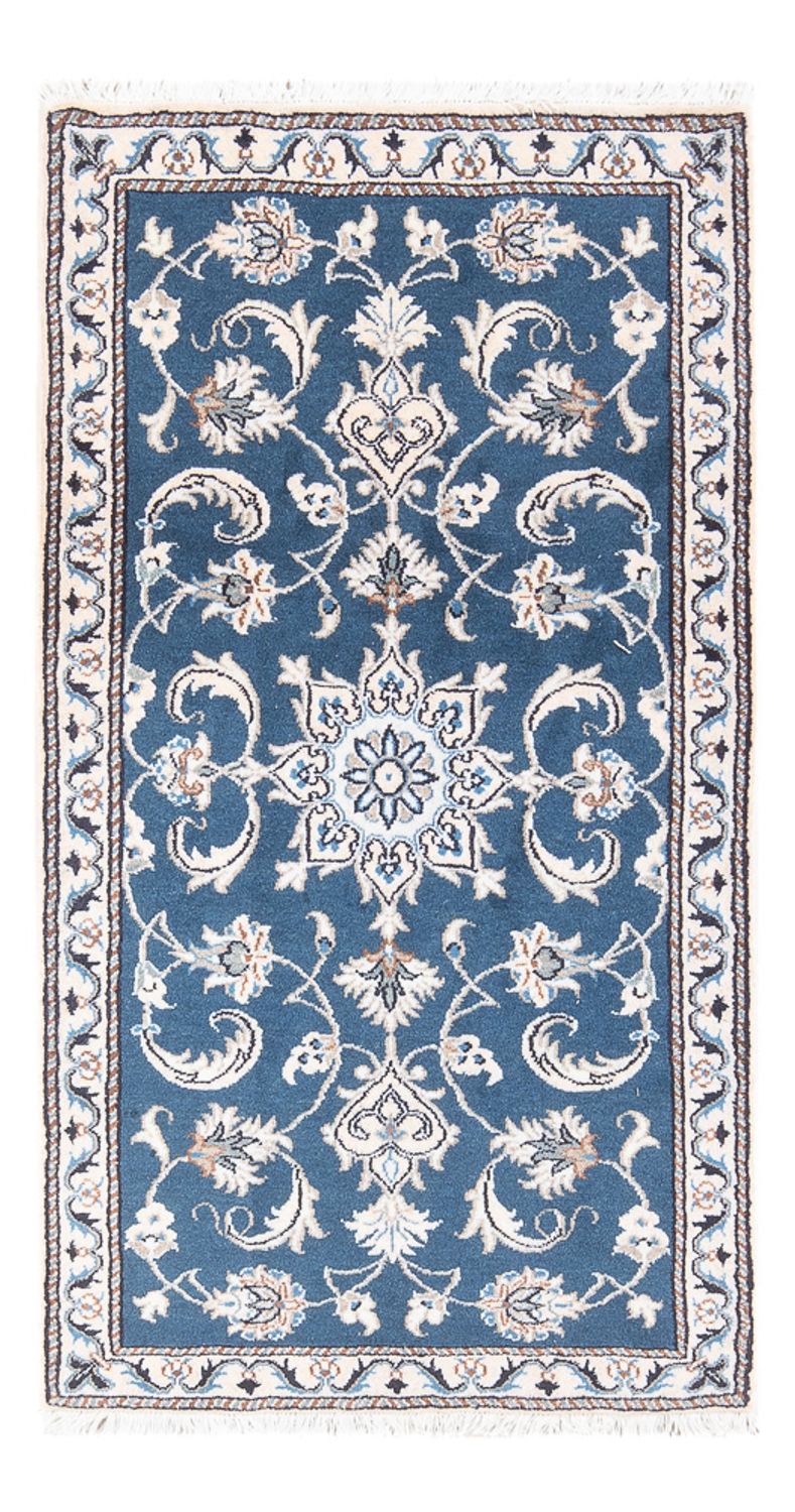 Tapis persan - Nain - 136 x 70 cm - bleu