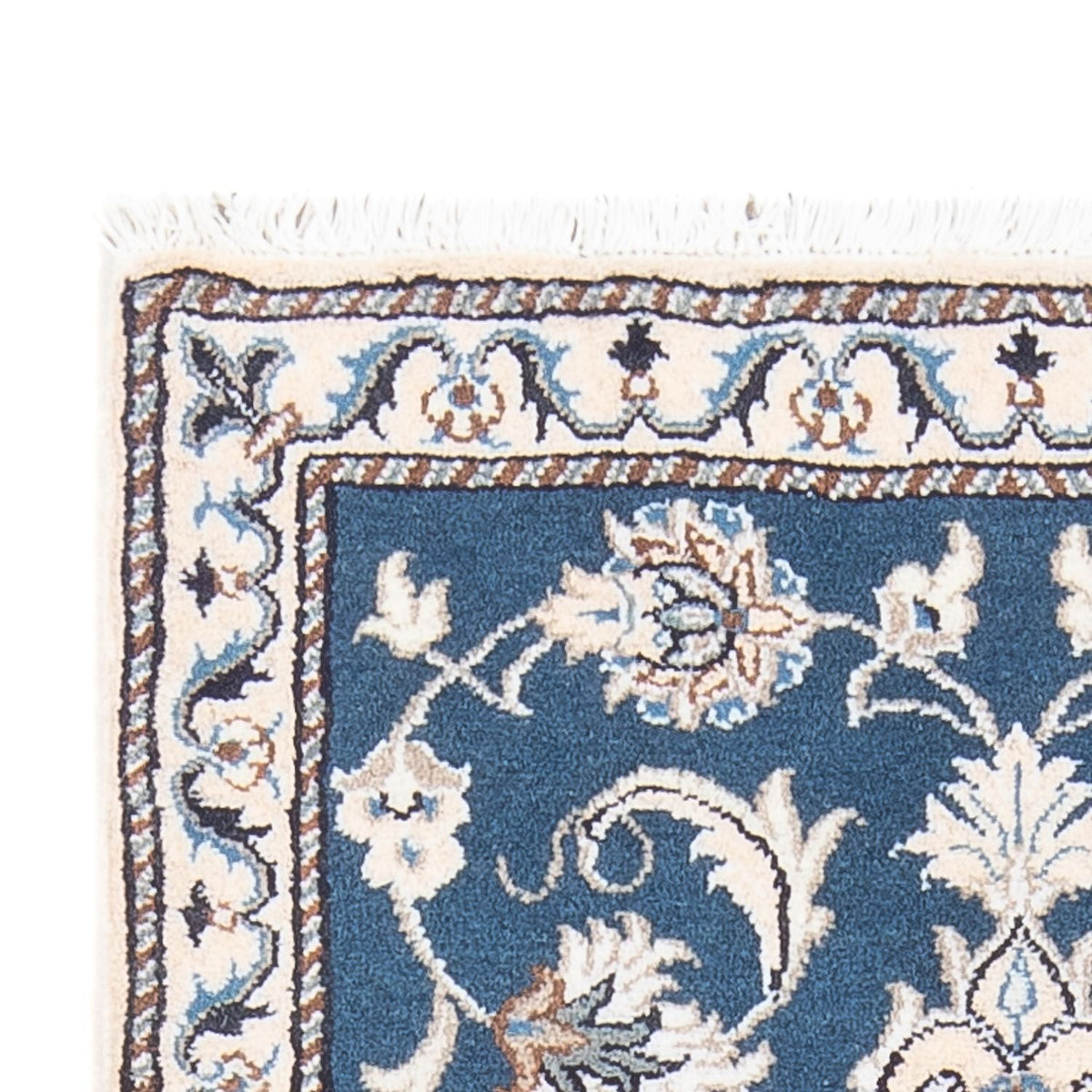 Tapis persan - Nain - 136 x 70 cm - bleu