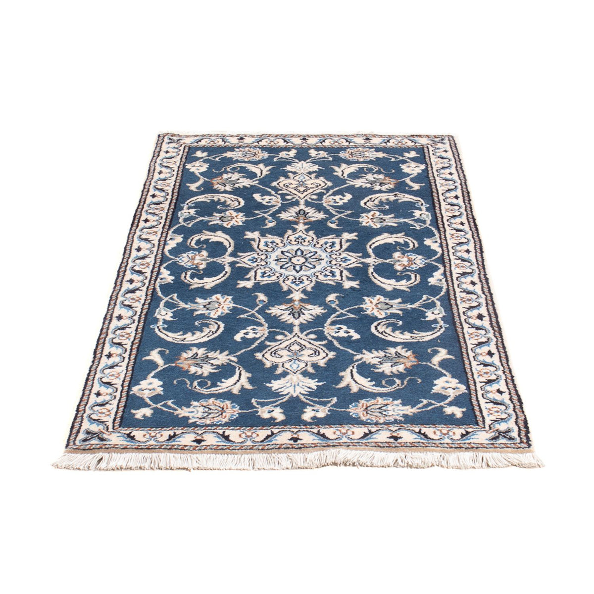 Tapis persan - Nain - 136 x 70 cm - bleu