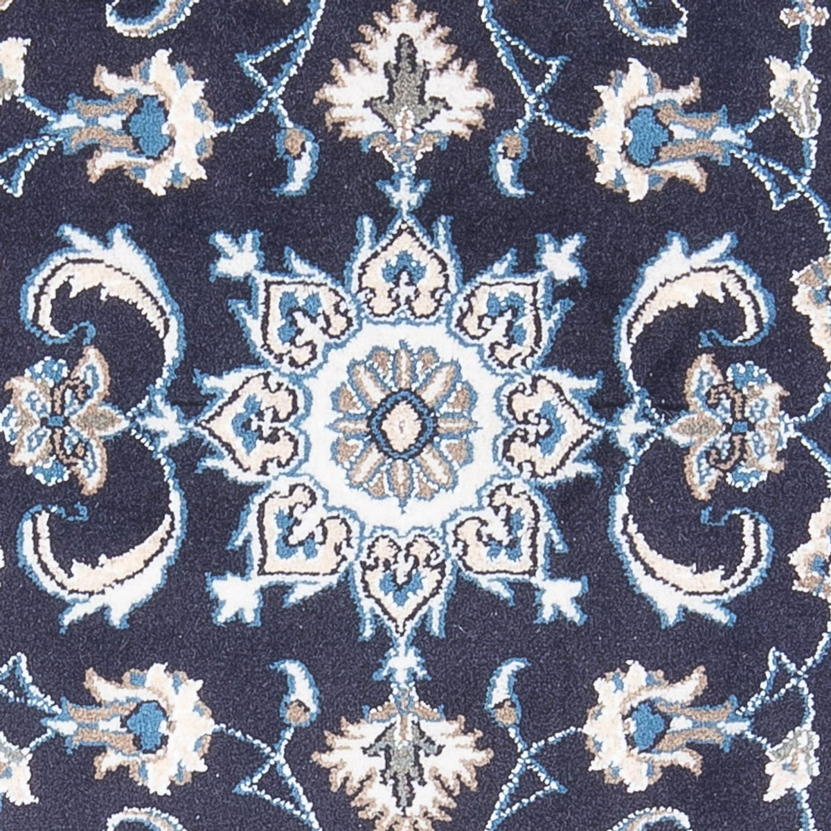 Tapis persan - Nain - 138 x 69 cm - bleu foncé