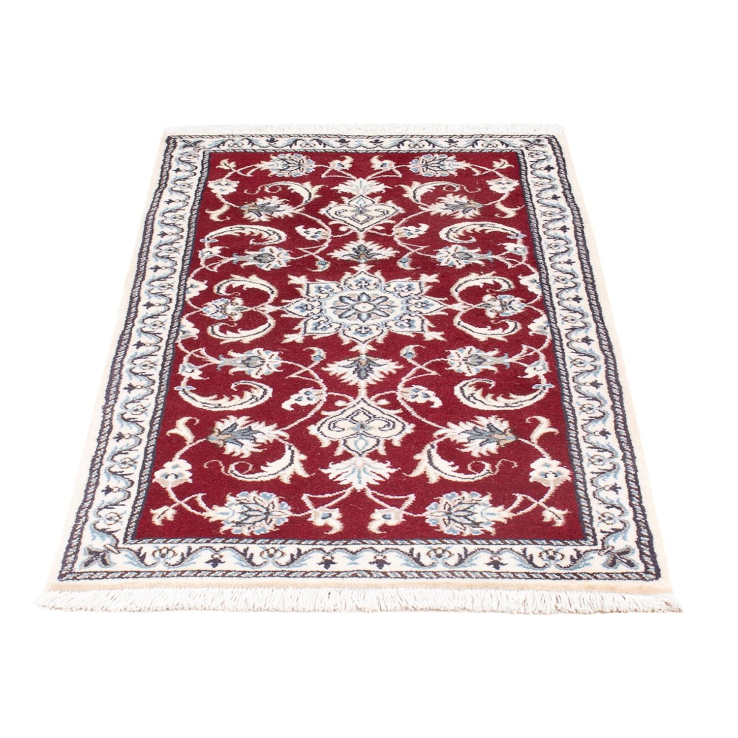 Tapis persan - Nain - 136 x 66 cm - rouge