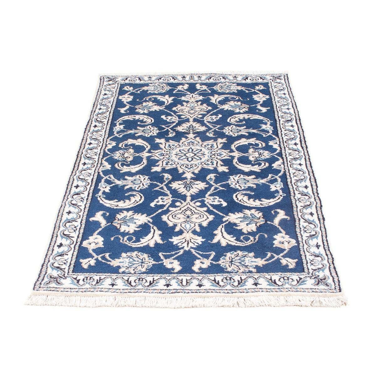 Tapis persan - Nain - 141 x 72 cm - bleu
