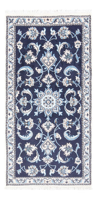 Tapis persan - Nain - 144 x 70 cm - bleu foncé