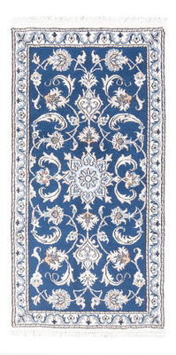 Tapis persan - Nain - 140 x 70 cm - bleu