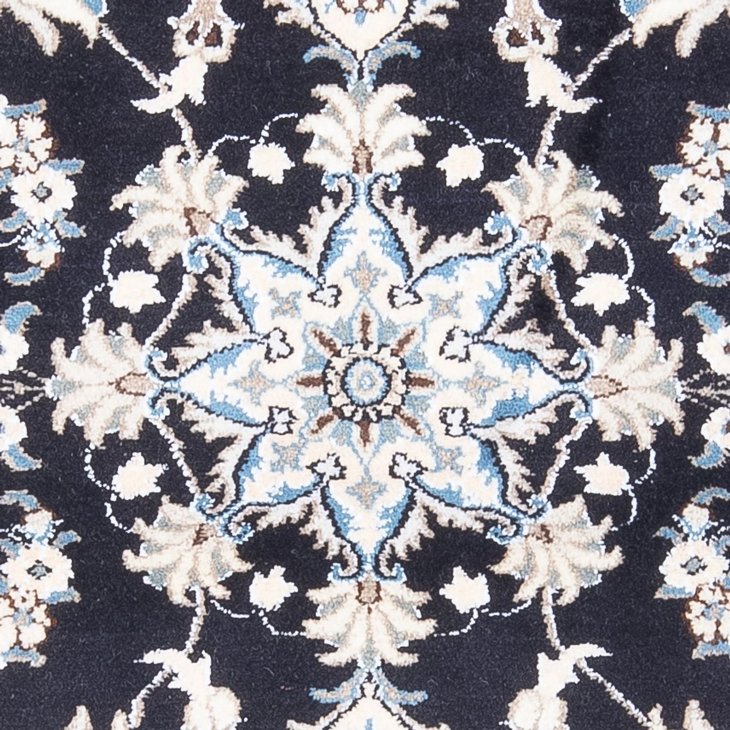 Tapis persan - Nain - 137 x 89 cm - bleu foncé