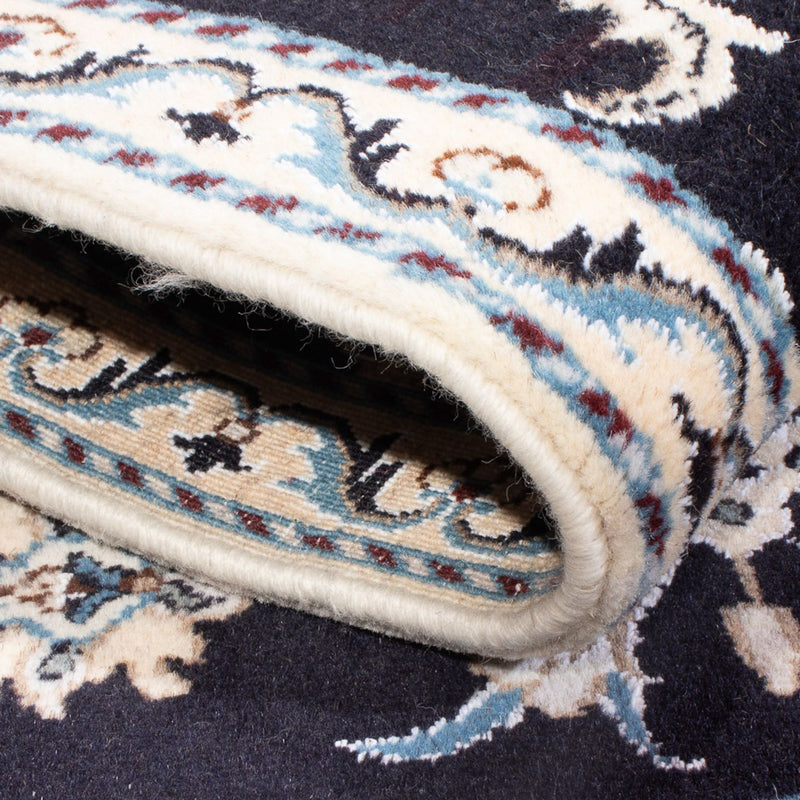Tapis persan - Nain - 137 x 89 cm - bleu foncé