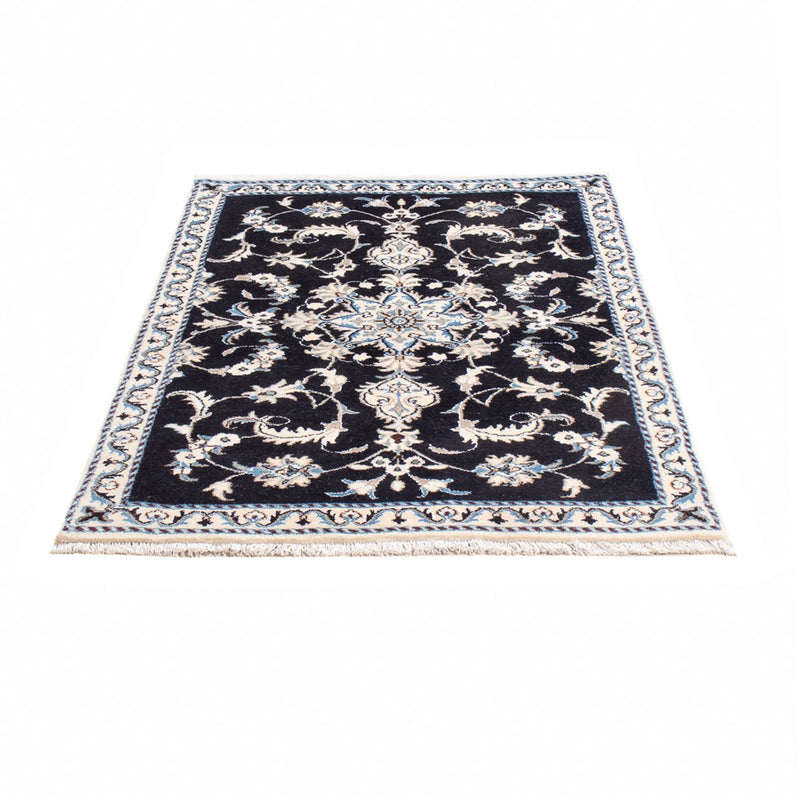 Tapis persan - Nain - 137 x 89 cm - bleu foncé